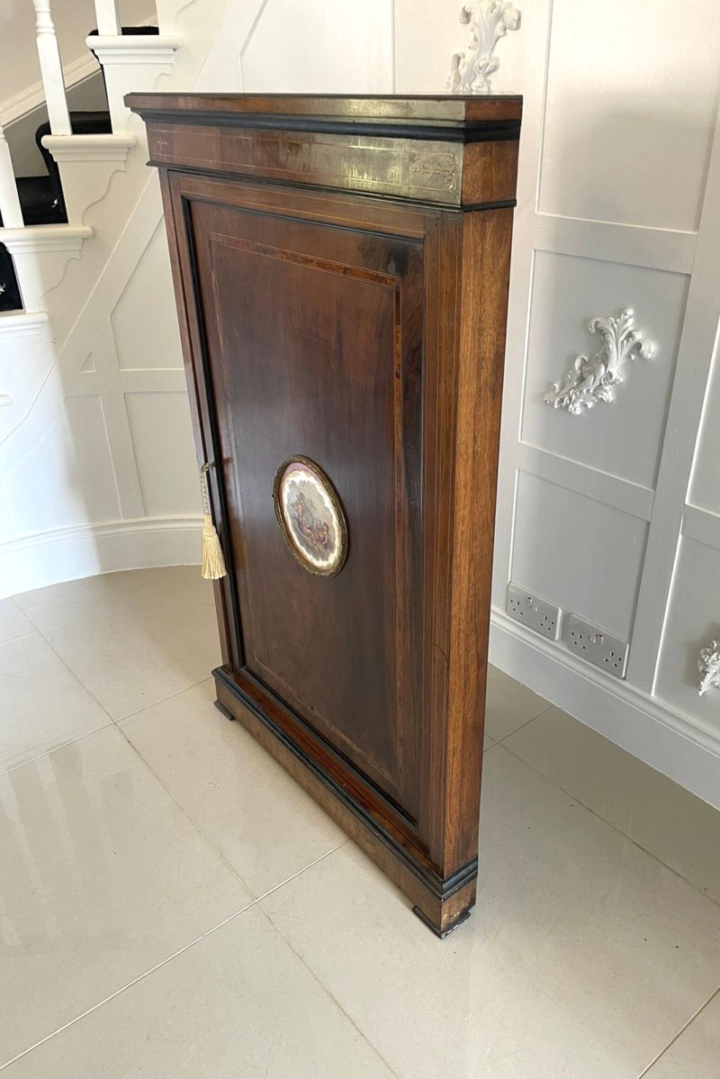 Finest Quality 19th Century Victorian Antique Inlaid Walnut Corner Cabinet - Image 3